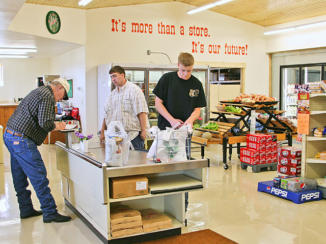 The Circle C Market, in Cody, Neb., is operated by the local high school as a way to teach students business-management practices and to serve the town. (Progressive Farmer photo by Jeri Dobrowski)